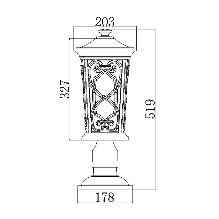 Enzo 1 Light Small Pedestal - Autumn