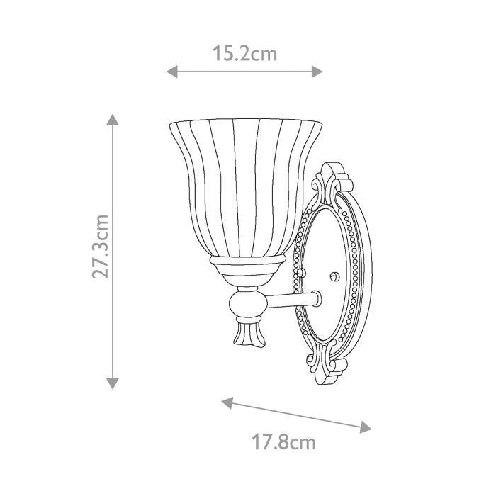 Francoise 1 Light Wall Light - Burnished Brass