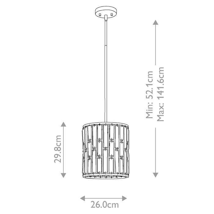 Gemma 1 Light Mini Pendant - Silver Leaf