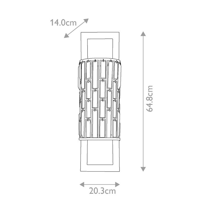 Gemma 2 Light Large Wall Light - Silver Leaf
