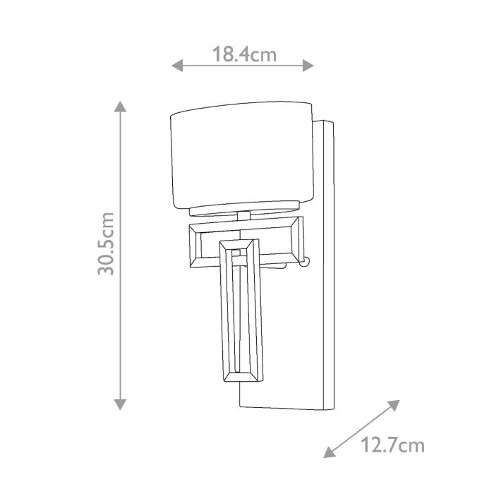 Lanza 1 Light Wall Light - Polished Chrome