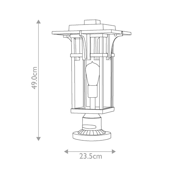 Manhattan 1 Light Pedestal - Oil Rubbed Bronze