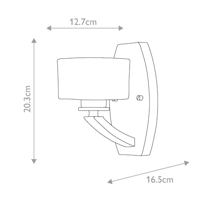 Meridian 1 Light Wall Light - Polished Chrome