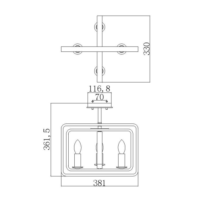 Quentin 4 Light Wide Pendant Chandelier - Buckeye Bronze
