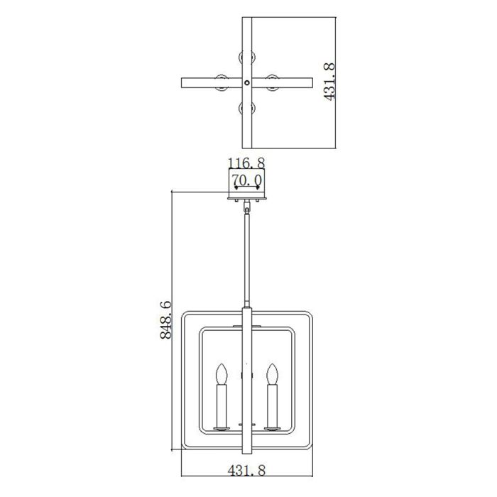 Quentin 4 Light Tall Pendant Chandelier - Buckeye Bronze