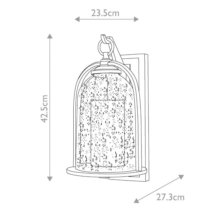 Quincy 1 Light Medium Wall Lantern - Oil Rubbed Bronze