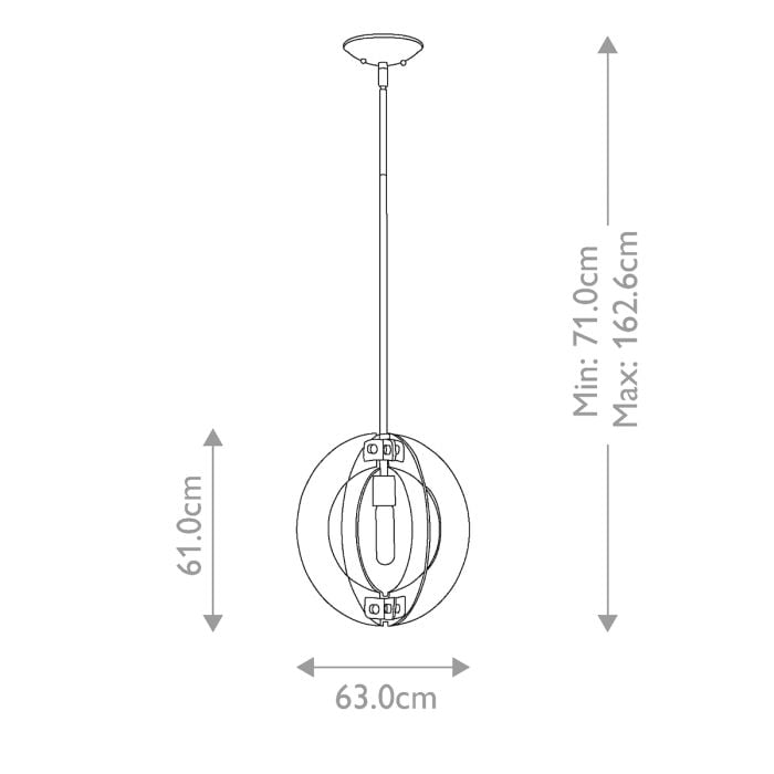 Solstice 1 Light Mini Pendant - Polished Chrome