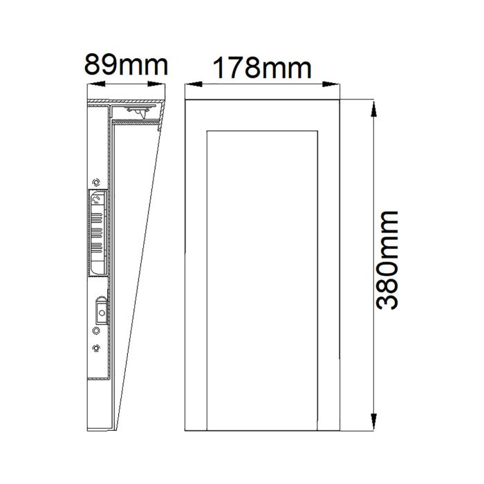 Taper LED Wall Lantern - Textured Black, Weather Resistant Composite