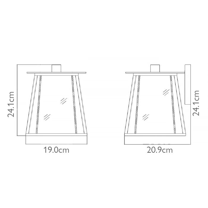 Walker 1 Light Small Wall Lantern - Buckeye Bronze with Heritage Brass