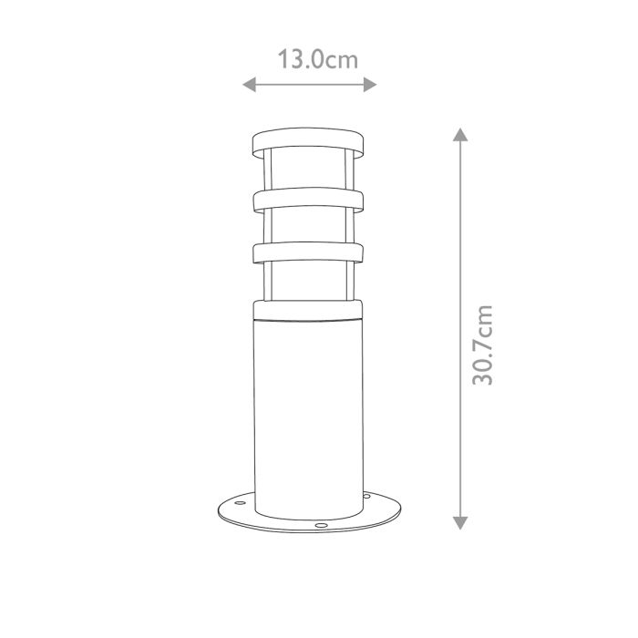 Hornbaek 1 Light Pedestal Lantern - Black