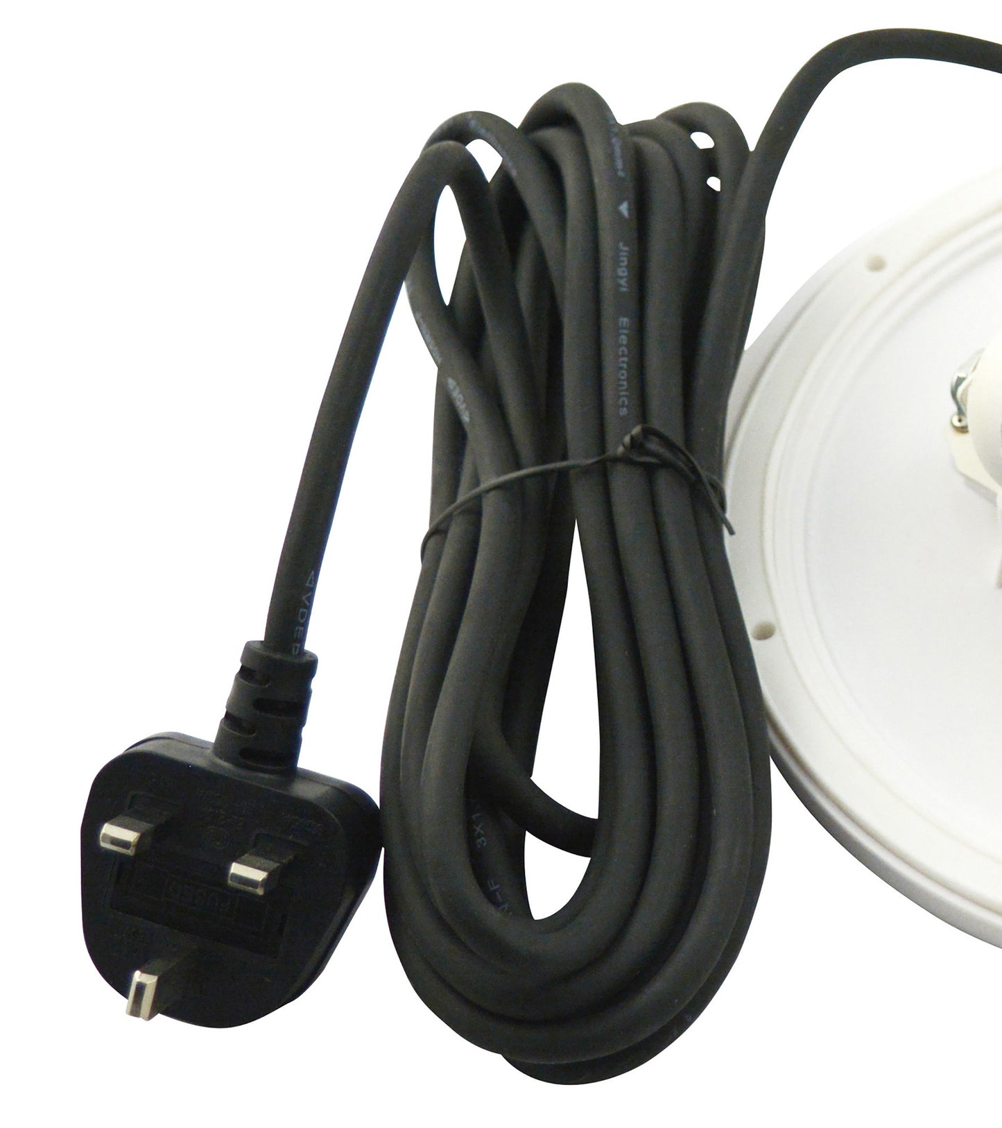 E27 Plate 2 Light CFL Outdoor IP44 Supplied With 5M Cable, White by Mantra
