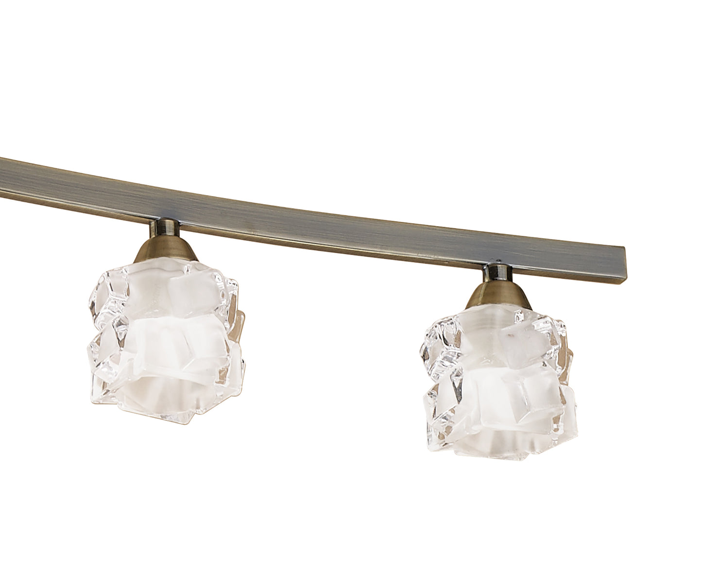 Ice Rectangular Telescopic 8 Light G9 ECO, Antique Brass by Mantra
