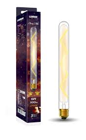 Classic Deco LED 280mm Tubular Line, E27 Dimmable Lamp 6W 2700K Warm White, 500lm, Clear Glass