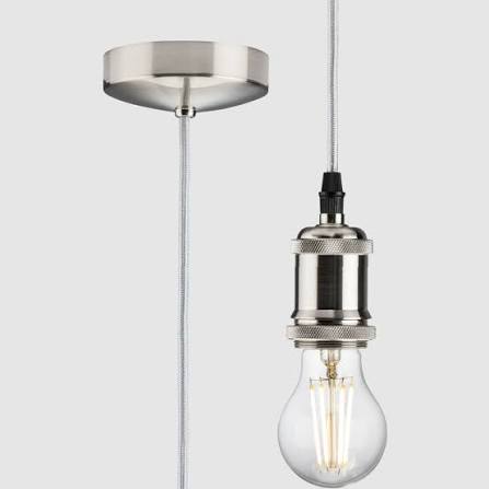 1.8m E27 Vintage Pendant Set - Polished Chrome - 8271LPC