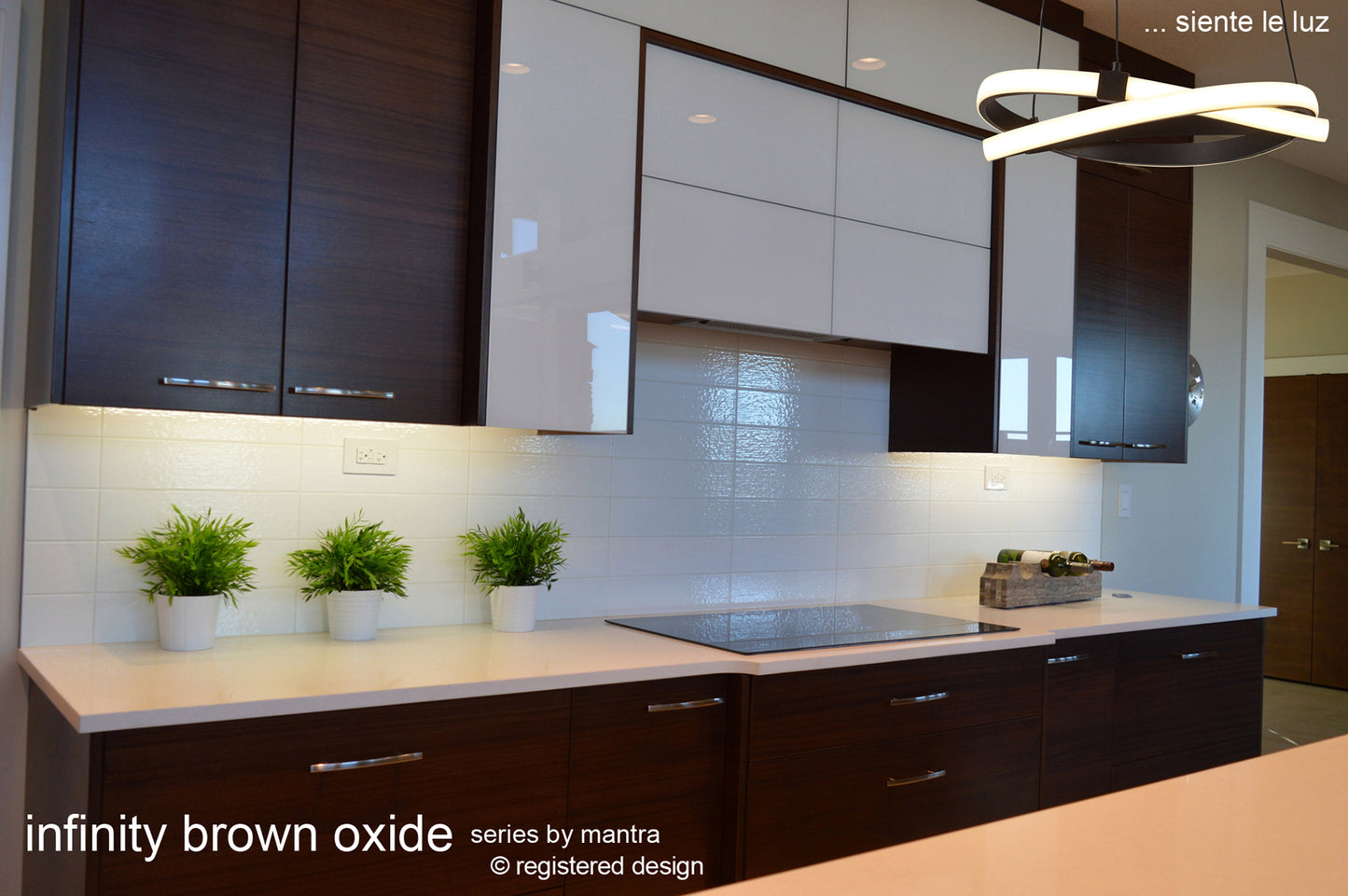 Infinity Pendant 30W LED 2800K, 2500lm, Brown Oxide/White Acrylic, 3yrs Warranty by Mantra