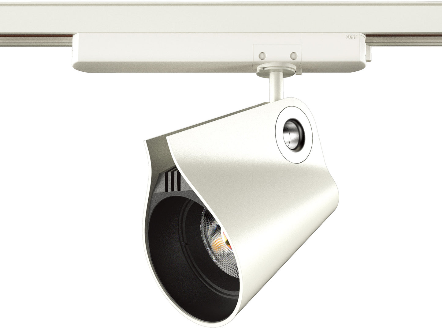 Ipsilon 1 Light Track Light 35W LED 3000K, 38º 3500lm, White, 5yrs Warranty by Mantra