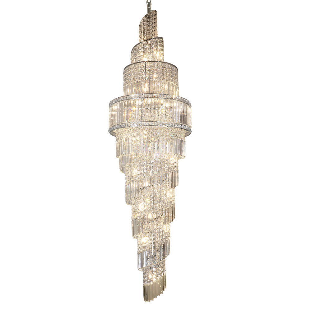 Isla 24 Light 2200mm Crystal Chrome Ceiling Light