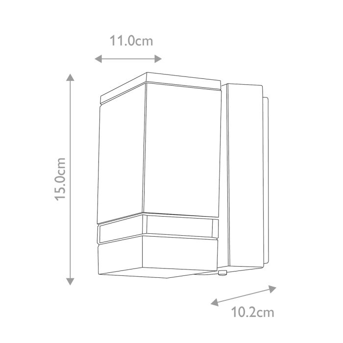 Jannik 1 Light Led Wall Light - Graphite