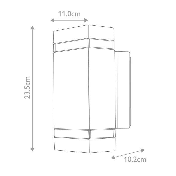 Jannik 2 Light Led Wall Light - Graphite