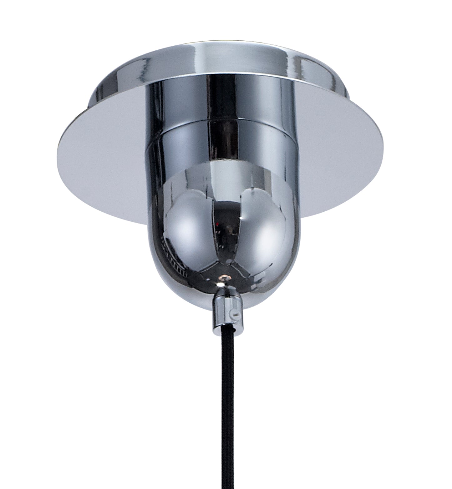 Jarras Pendant 20cm Round, 1 x E27 (Max 40W), Chrome/Ash Grey Glass by Mantra