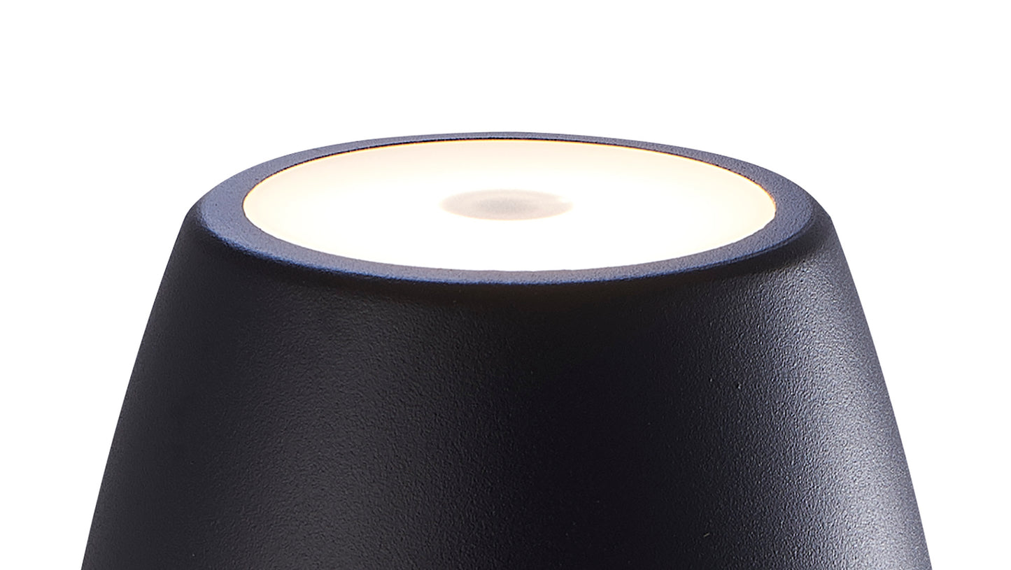 K3 Portable Battery Operated Lantern, 2W LED, 3000K, 155lm, IP54, USB Charging Cable Included, Black, 3yrs Warranty by Mantra