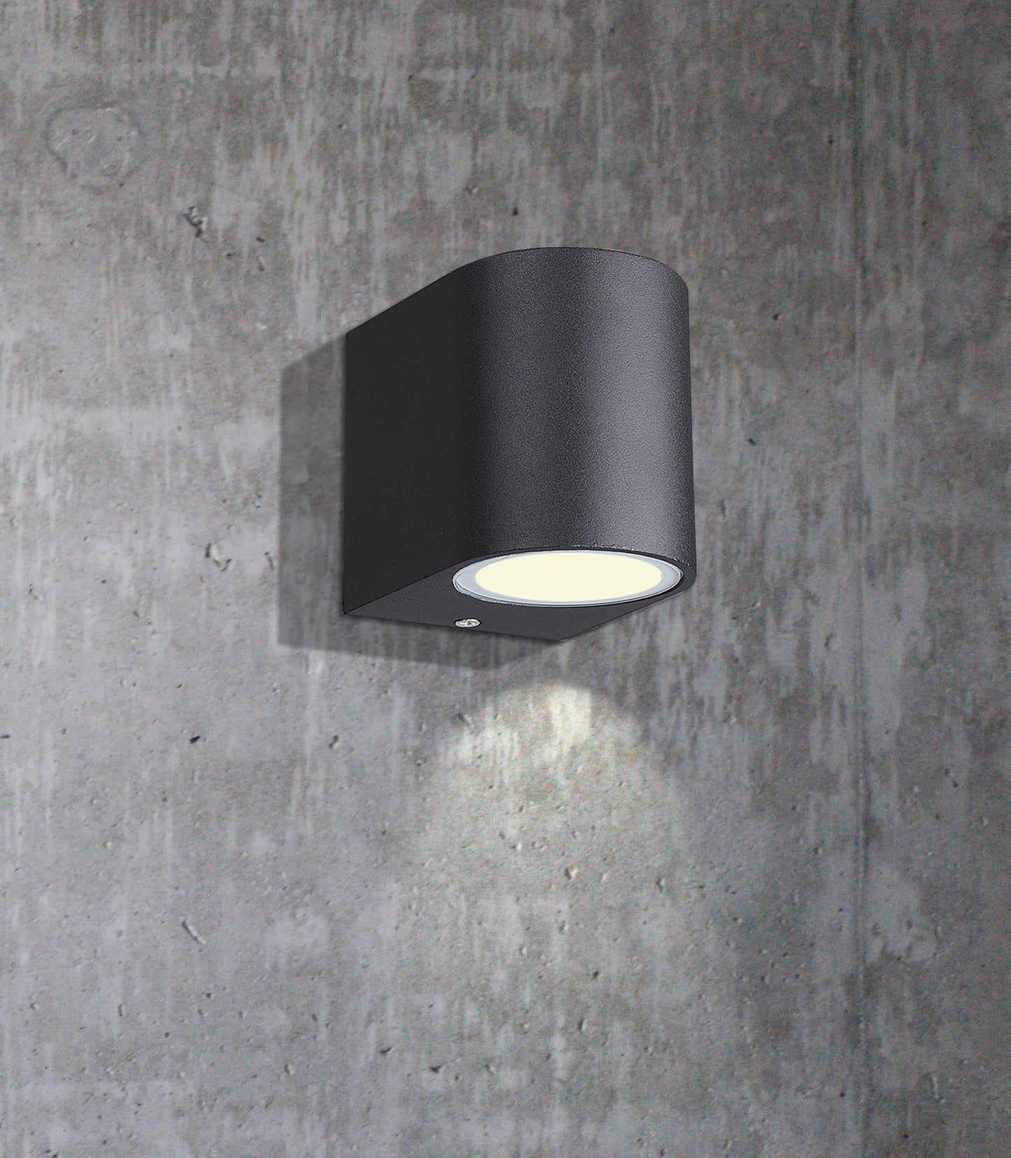 Kandanchu Short Round Ceiling Spotlight, 1 x GU10, IP54, Rust Brown, 2yrs Warranty by Mantra