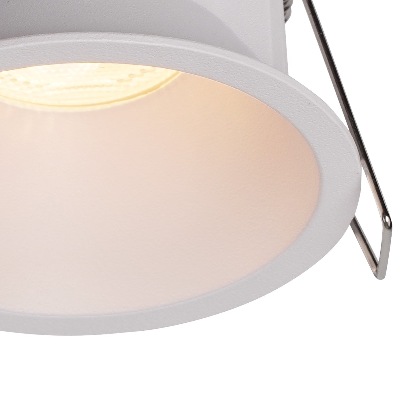 Kiel Recessed Spotlight 6.6cm, Slim 5mm Trim, 35mm GU10 (Max 8W), IP54, Cut Out 60mm, White by Mantra