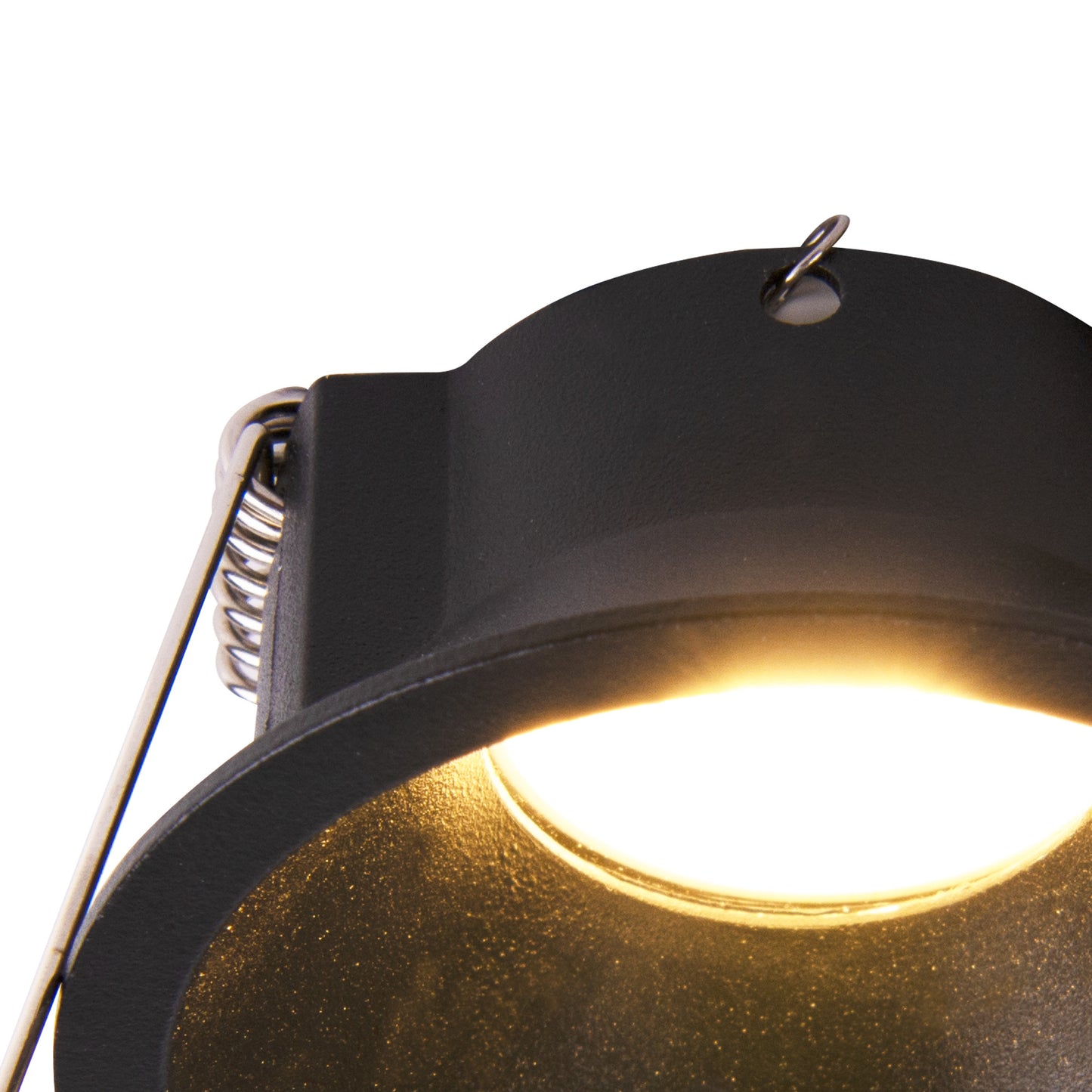 Kiel Recessed Spotlight 6.6cm, Slim 5mm Trim, 35mm GU10 (Max 8W), IP54, Cut Out 60mm, Black by Mantra