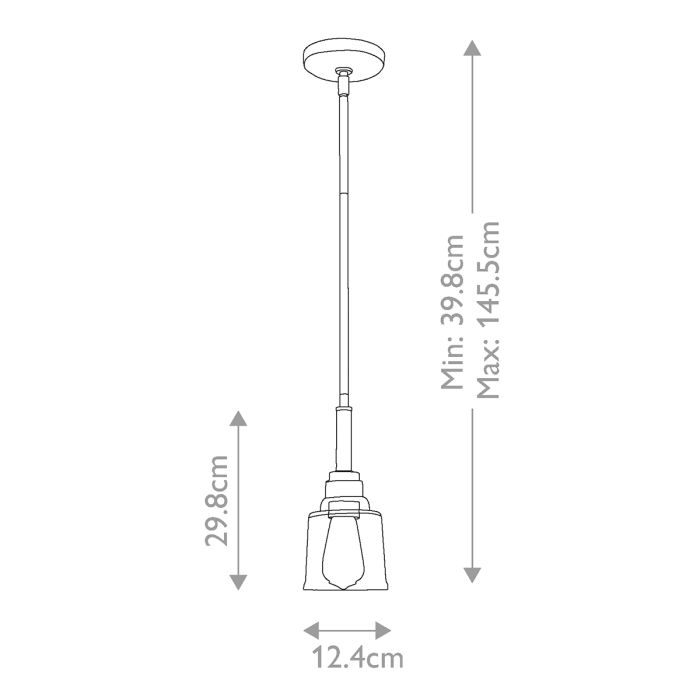 Aivian 1 Light Pendant - Weathered Brass