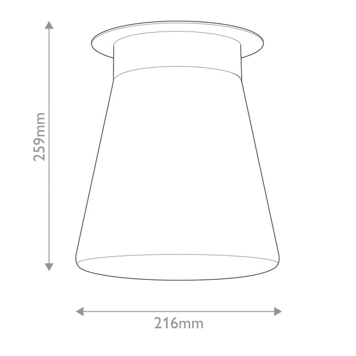 Albers Flush 1 lt Ceiling Light - Black