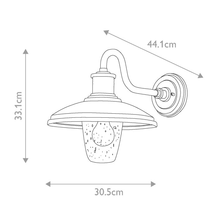 Allenbury 1 Light Medium Wall Lantern - Textured Black