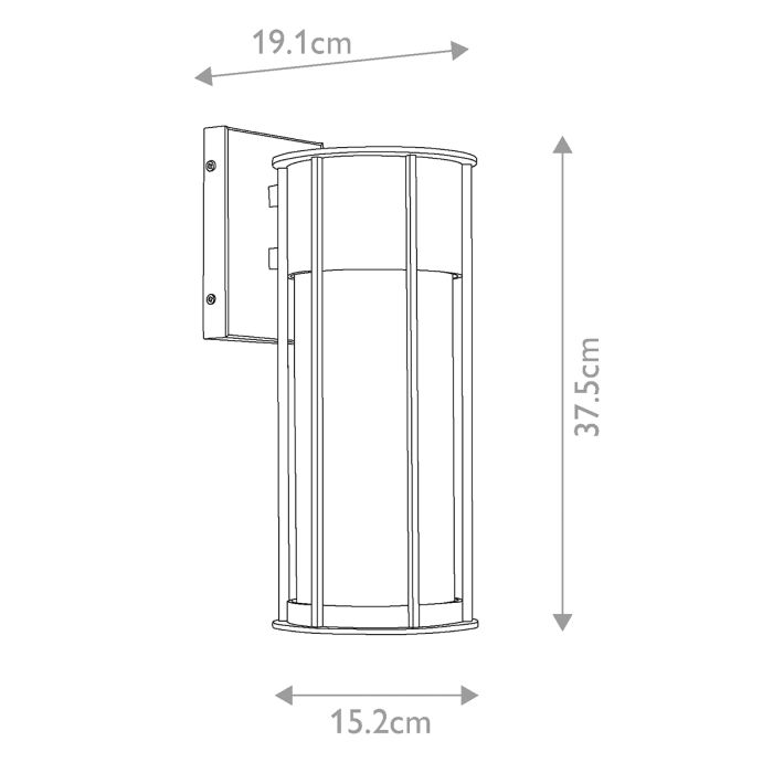 Camillo 1lt Medium Wall Lantern - Painted Natural Brass