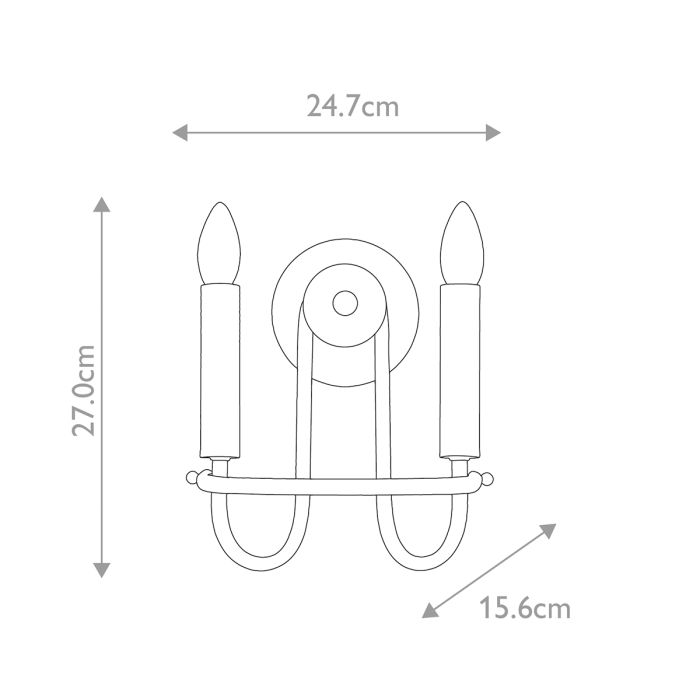 Capitol Hill 2 Light Wall light - Brushed Nickel