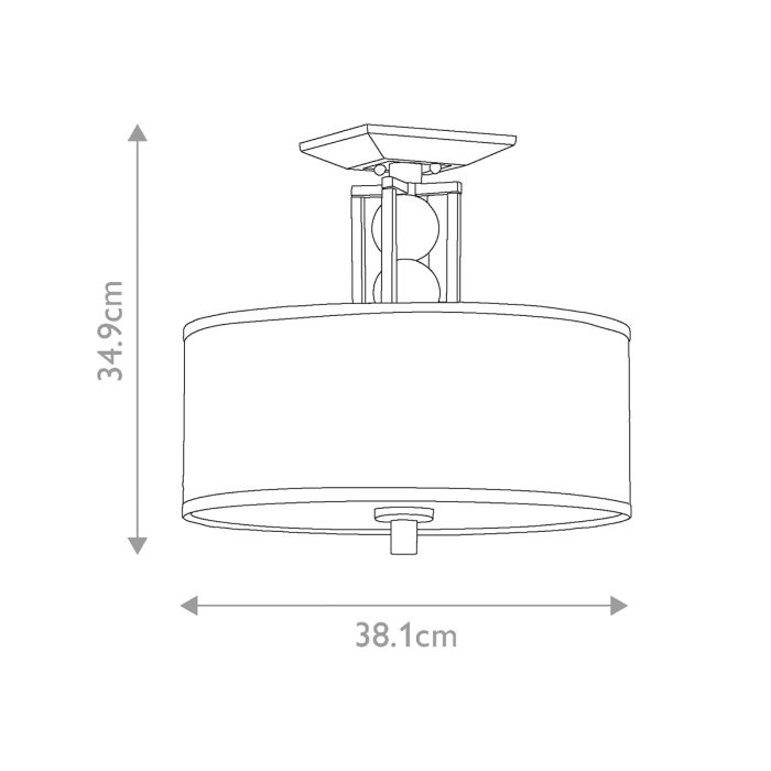 Celestial 3 Light Semi-Flush - Cambridge Bronze