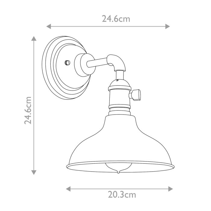 Cobson 1 Light Wall Light - Polished Nickel - Natural Brass
