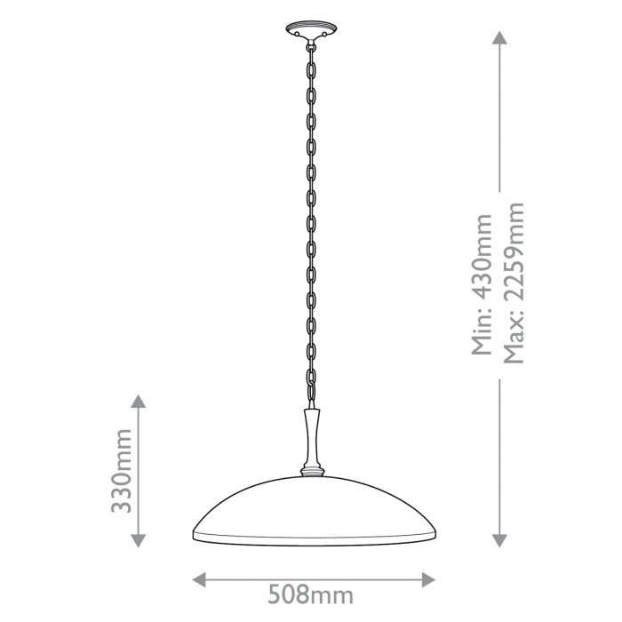 Delarosa 1 lt Ceiling Pendant - White & Champagne Bronze