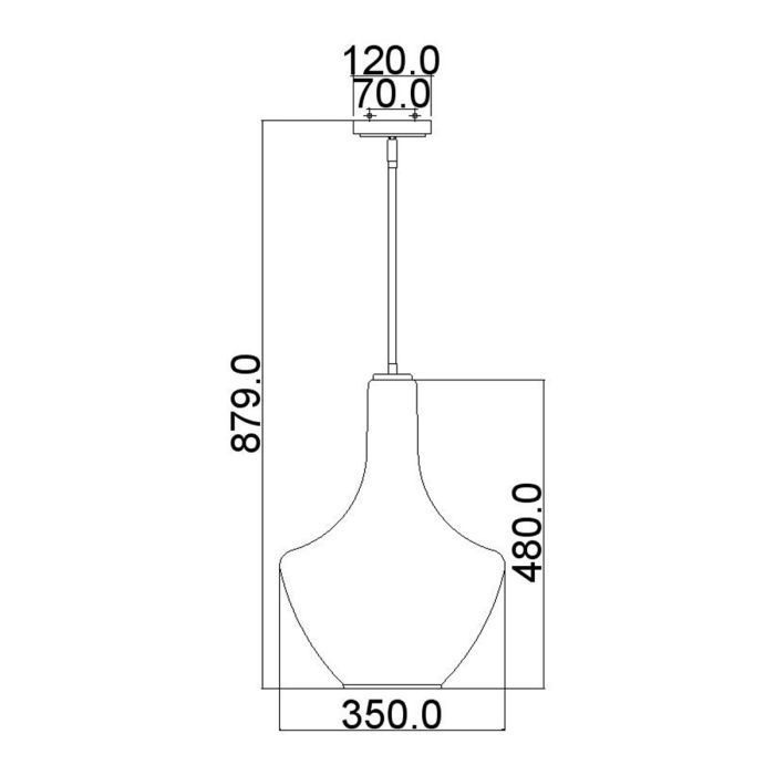 Everly 1 Light Medium Pendant - Chrome