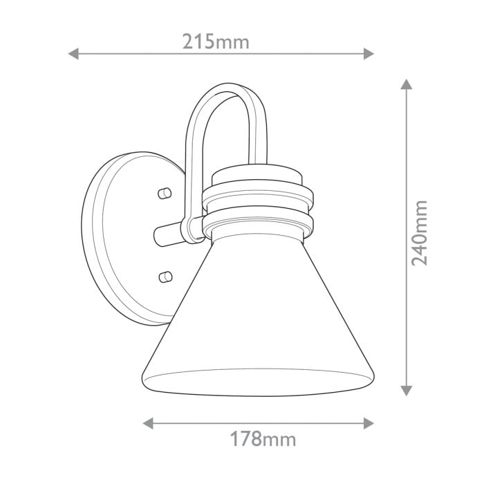 Farum 1 lt Wall Light - Champagne Bronze