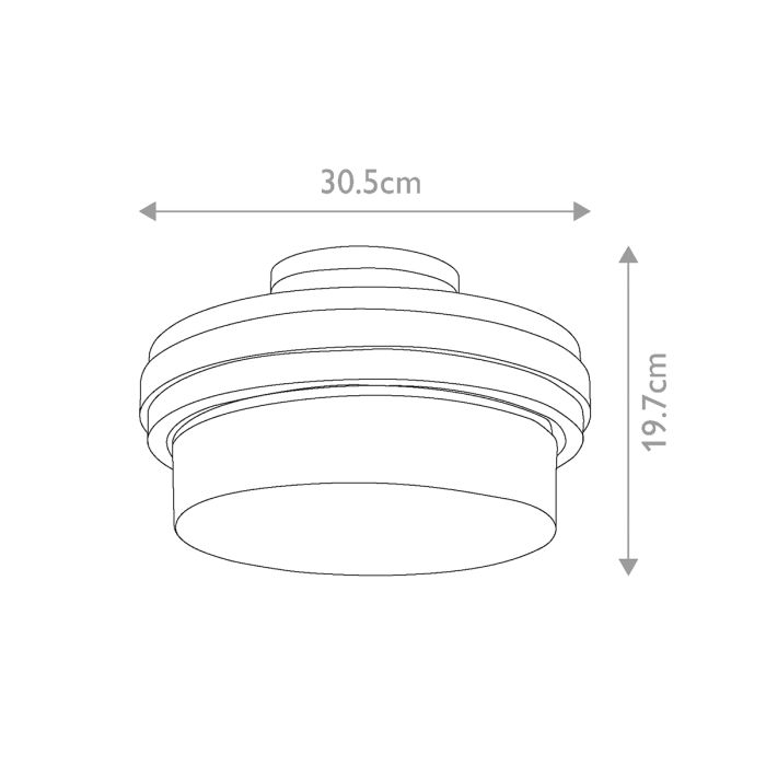 Grand Bank 2 Light Semi-Flush - Distressed Antique Grey