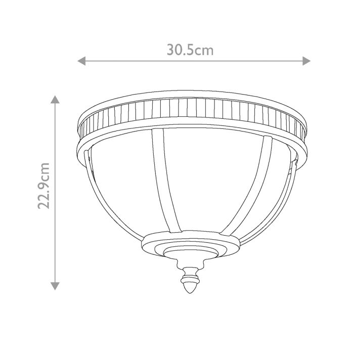 Halleron 3 Light Ceiling Flush - Londonderry