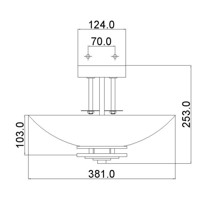 Hendrik 3 Light Semi-Flush - Polished Chrome