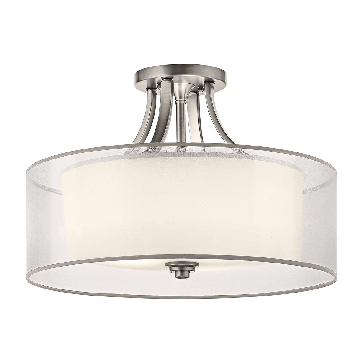 Lacey 4 Light Semi-Flush Mount – Antique Pewter