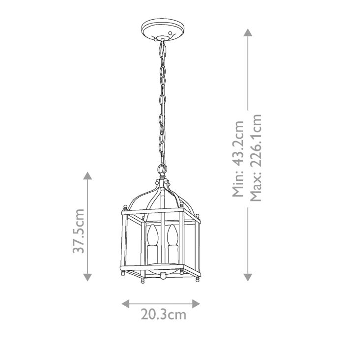 Larkin 2 Light Small Pendant - Brushed Nickel