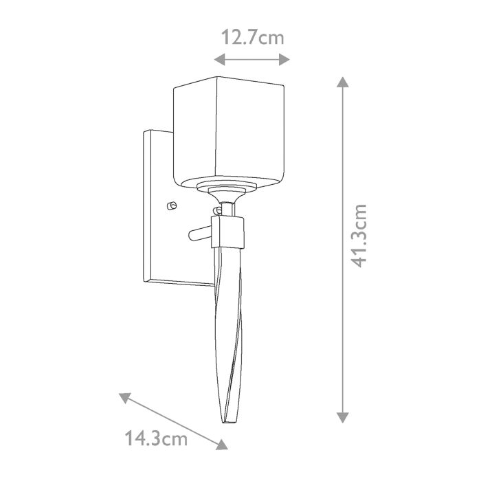 Marette 1 Light Wall Light - Black and Nickel