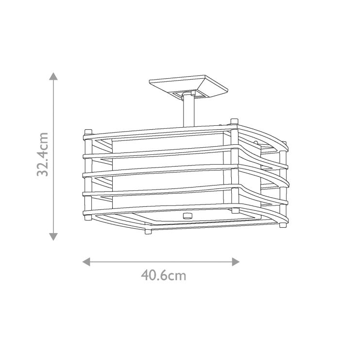 Moxie 2 Light Semi-Flush - Cambridge Bronze