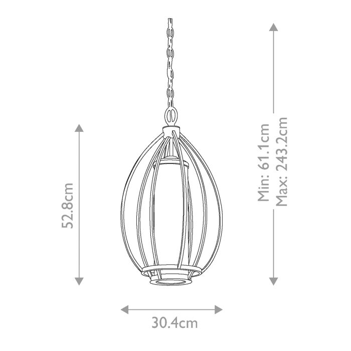 Rosalie 1 Light Pendant - Sterling Gold