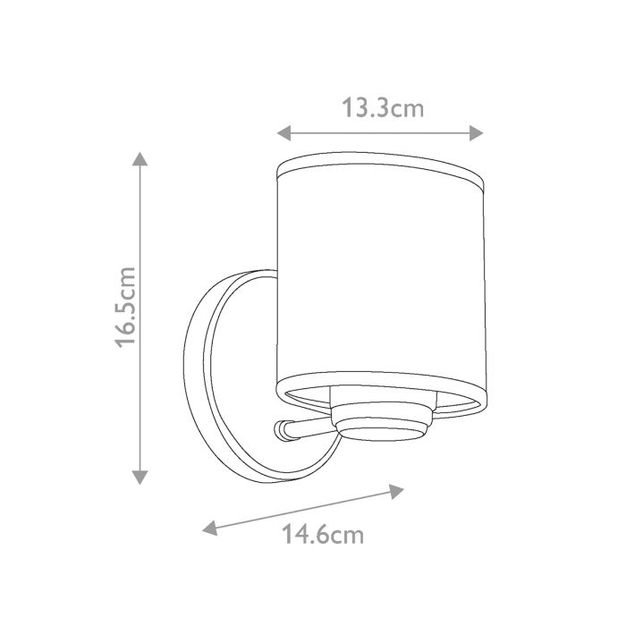 Saldana 1 Light Wall Light - Classic Pewter