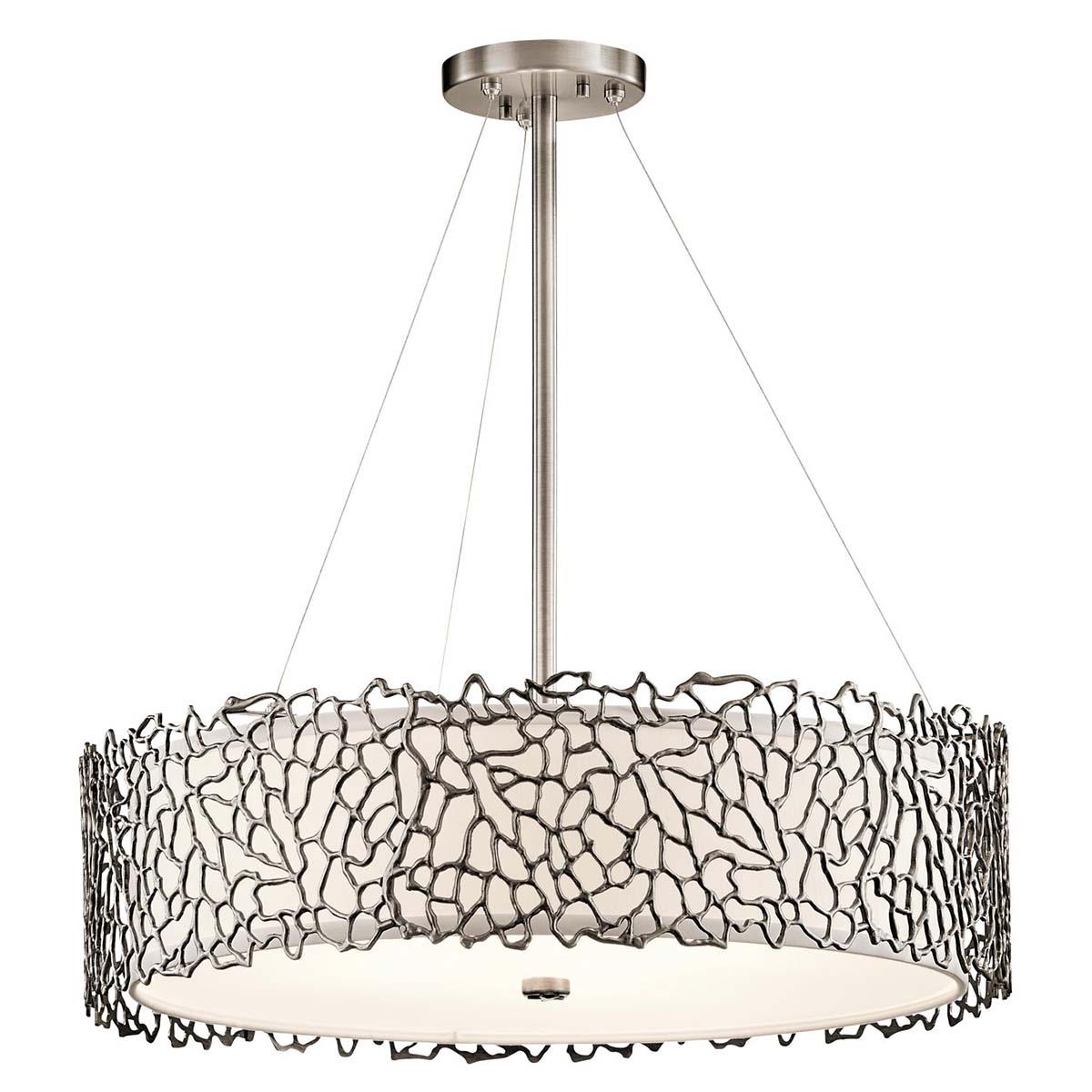Silver Coral 4 Light Pendant