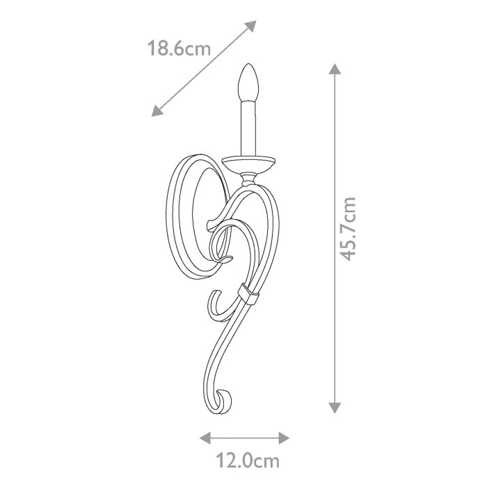 Taulbee 1 Light Wall Light - Weathered Zinc