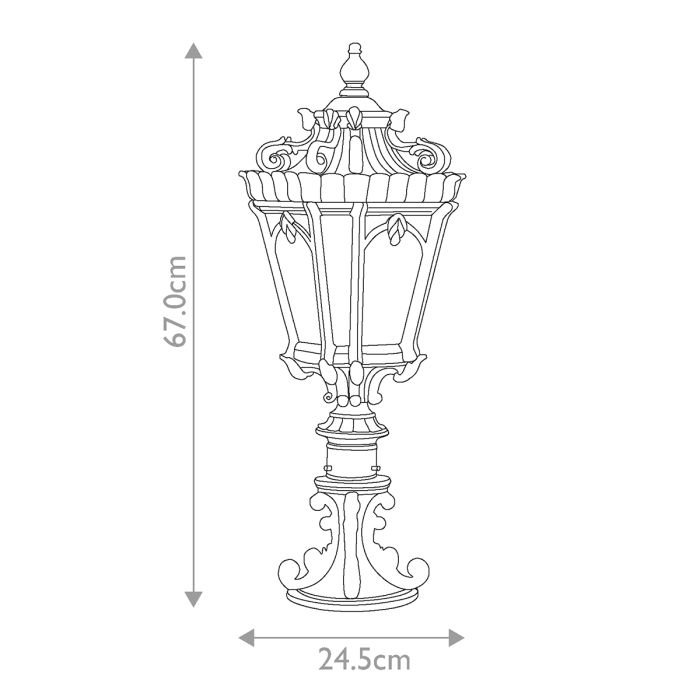 Tournai 2 Light Large Pedestal - Londonderry